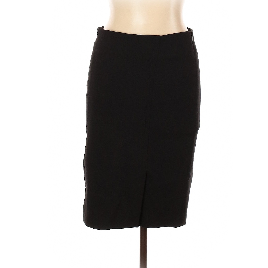 Gunex Black Wool Pencil Skirt